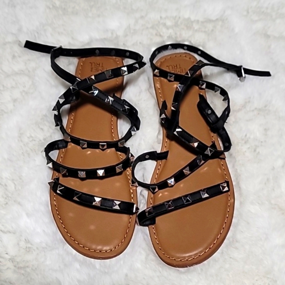 Time and Tru Studded Sandals
